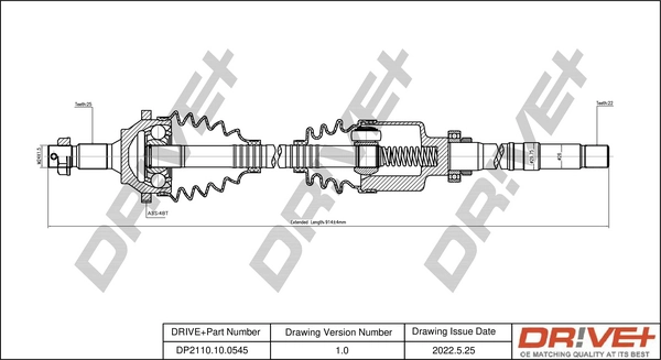 Drive Shaft DP2110.10.0545