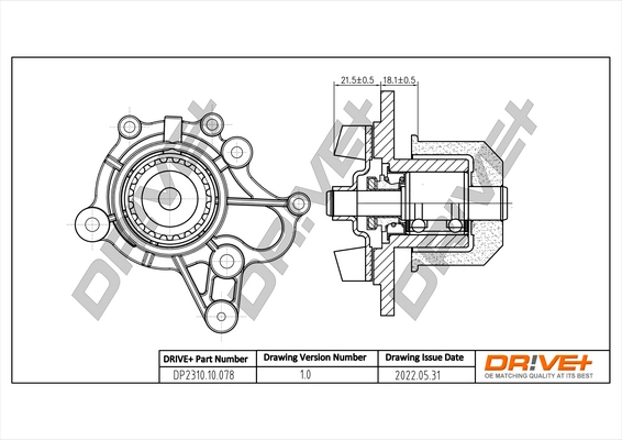 Water Pump, engine cooling DP2310.10.078