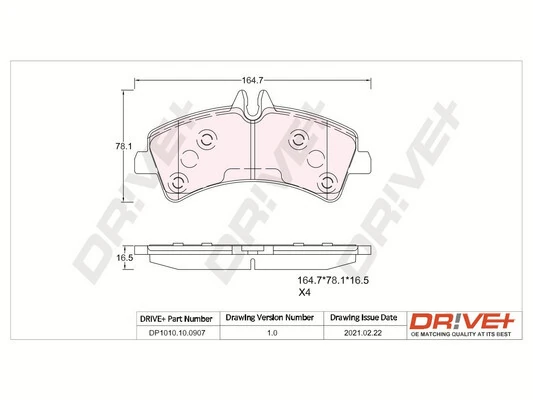 Brake Pad Set, disc brake DP1010.10.0907