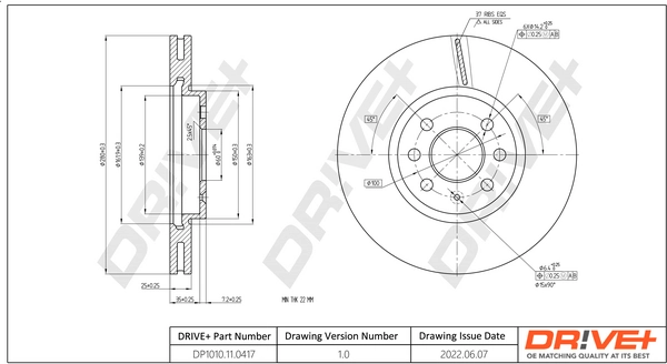 Brake Disc DP1010.11.0417