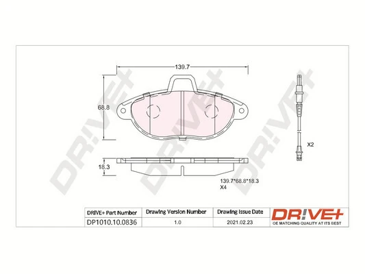 Brake Pad Set, disc brake DP1010.10.0836
