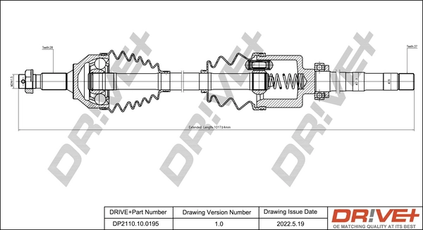 Drive Shaft DP2110.10.0195