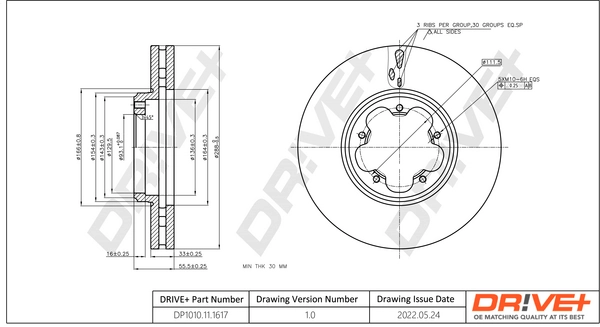 Brake Disc DP1010.11.1617