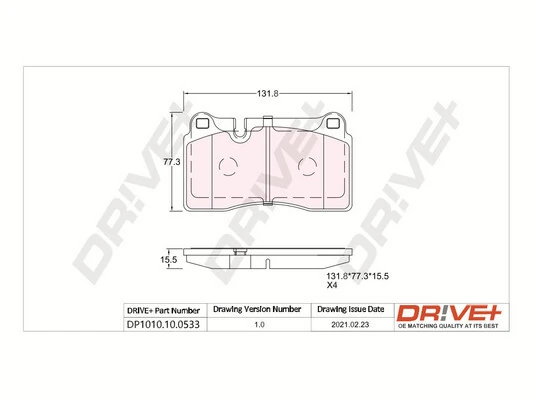 Brake Pad Set, disc brake DP1010.10.0533