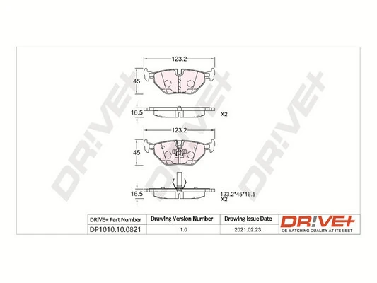Brake Pad Set, disc brake DP1010.10.0821