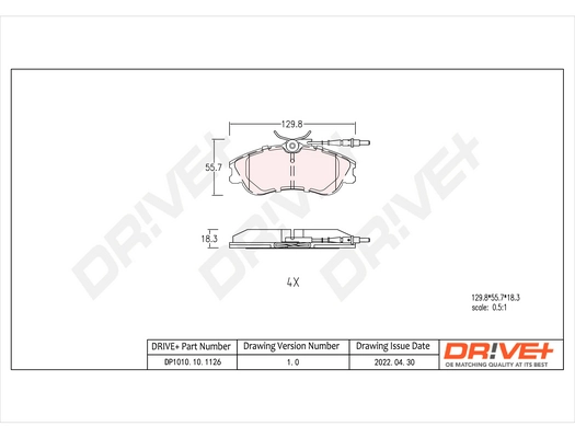 Brake Pad Set, disc brake DP1010.10.1126
