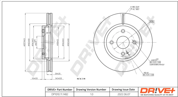 Brake Disc DP1010.11.1482
