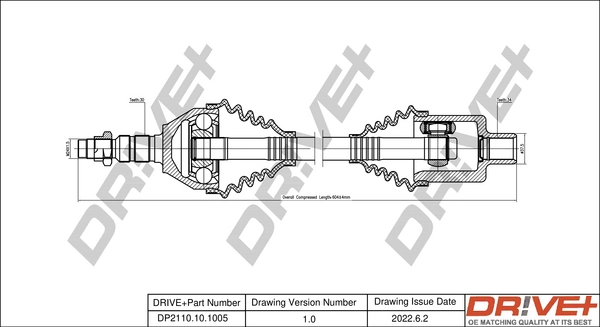 Drive Shaft DP2110.10.1005