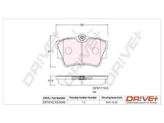 Brake Pad Set, disc brake DP1010.10.0046