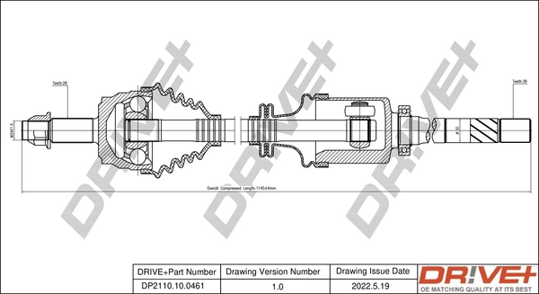 Drive Shaft DP2110.10.0461