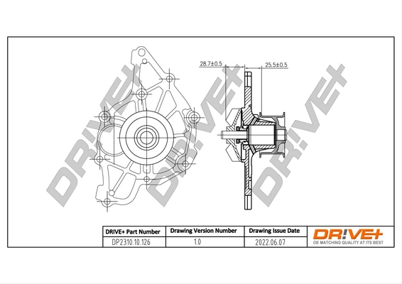 Water Pump, engine cooling DP2310.10.126