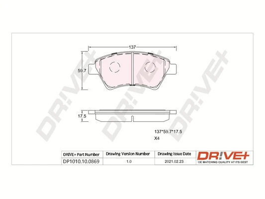 Brake Pad Set, disc brake DP1010.10.0869