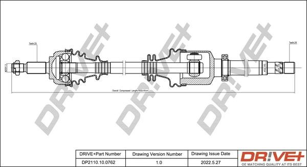 Drive Shaft DP2110.10.0762