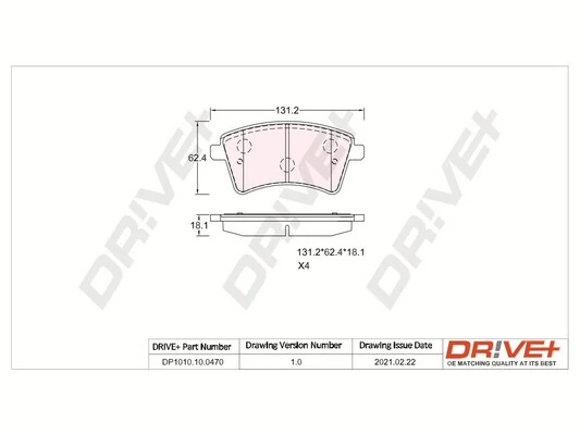 Brake Pad Set, disc brake DP1010.10.0470