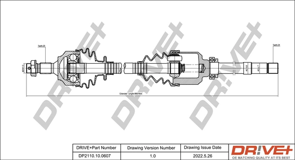 Drive Shaft DP2110.10.0607