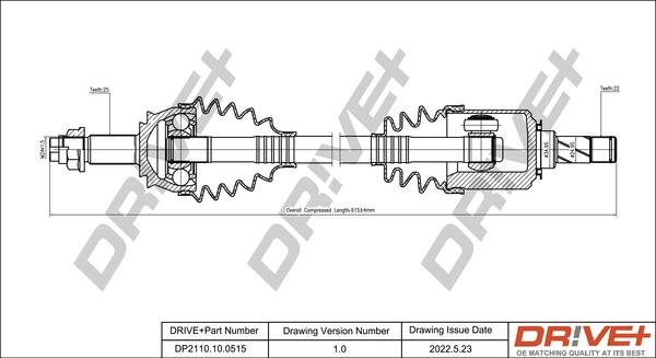 Drive Shaft DP2110.10.0515