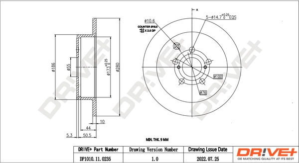 Brake Disc DP1010.11.0235