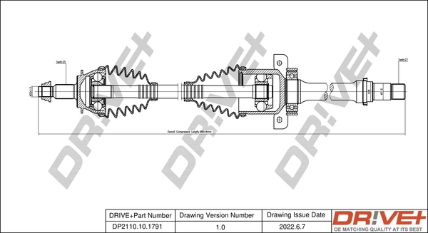 Drive Shaft DP2110.10.1791