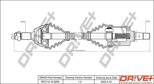 Drive Shaft DP2110.10.0259