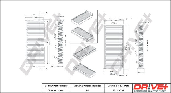 Filter, cabin air DP1110.12.0141