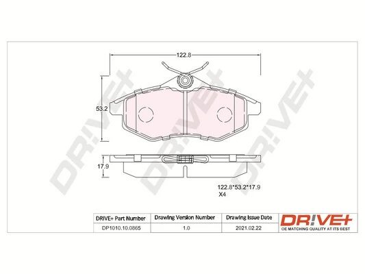 Brake Pad Set, disc brake DP1010.10.0865