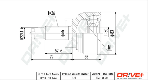 Joint Kit, drive shaft DP2110.10.1244