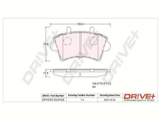 Brake Pad Set, disc brake DP1010.10.0135