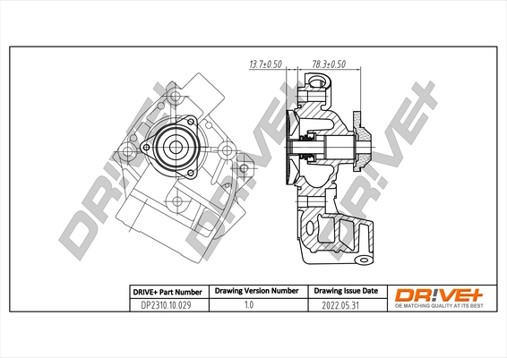 Water Pump, engine cooling DP2310.10.029