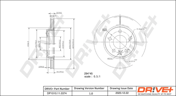 Brake Disc DP1010.11.0374