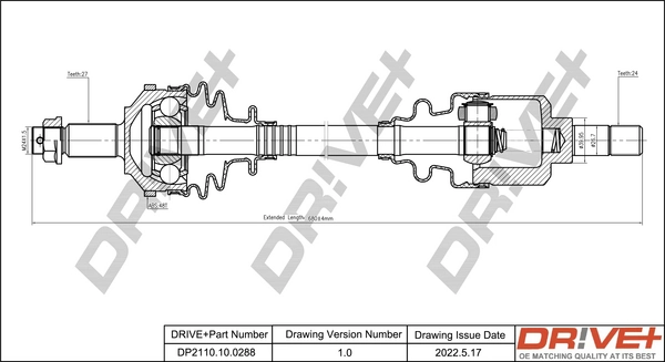Drive Shaft DP2110.10.0288