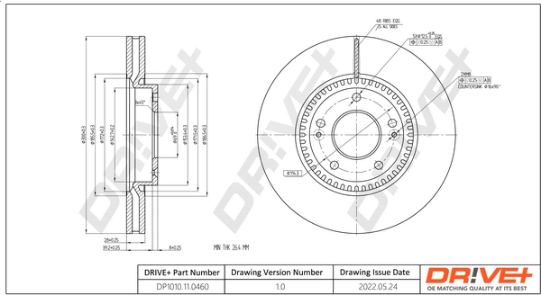 Brake Disc DP1010.11.0460