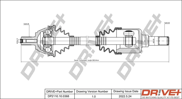 Drive Shaft DP2110.10.0368