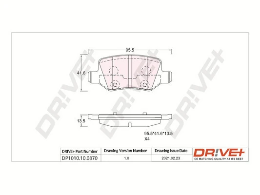 Brake Pad Set, disc brake DP1010.10.0870