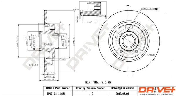 Brake Disc DP1010.11.1661