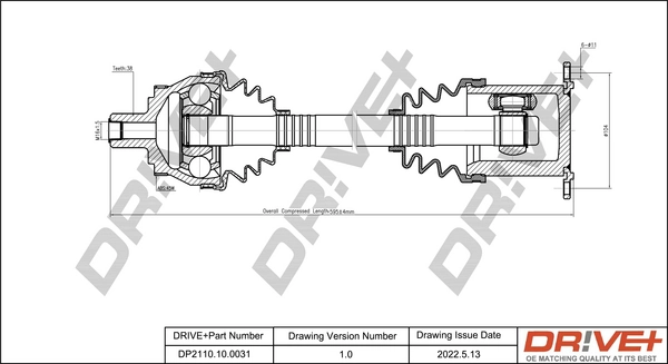 Drive Shaft DP2110.10.0031