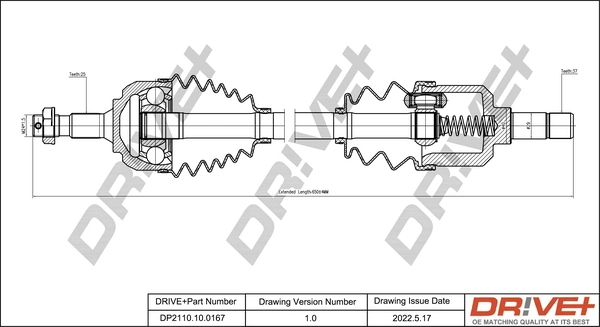 Drive Shaft DP2110.10.0167