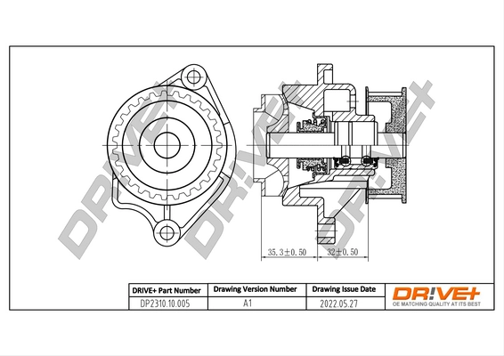 Water Pump, engine cooling DP2310.10.005