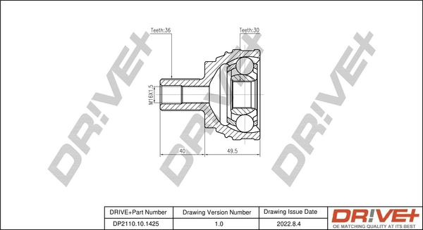 Joint Kit, drive shaft DP2110.10.1425