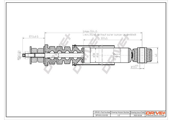 Shock Absorber DP1610.10.0155