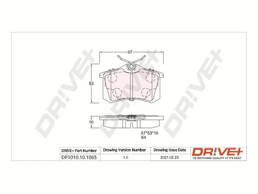 Brake Pad Set, disc brake DP1010.10.1065