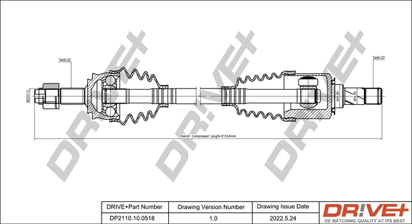 Drive Shaft DP2110.10.0518
