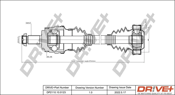 Drive Shaft DP2110.10.0123