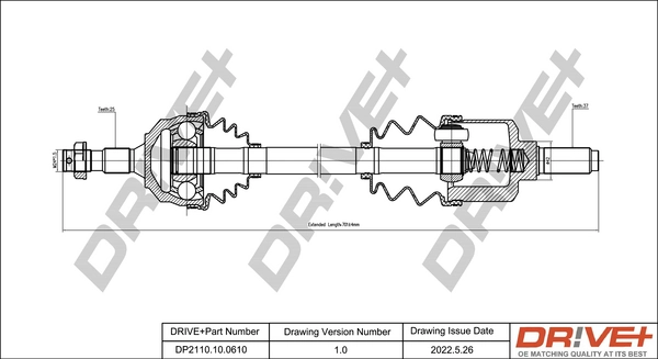 Drive Shaft DP2110.10.0610
