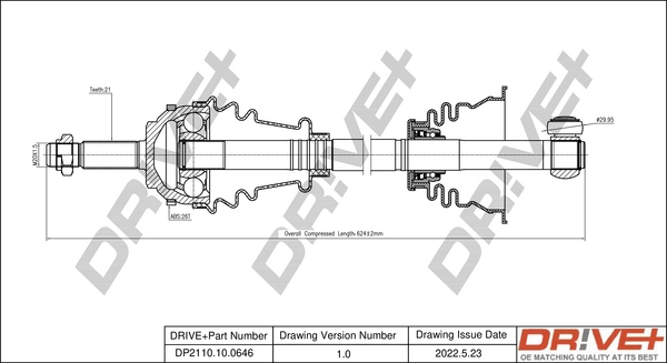 Drive Shaft DP2110.10.0646