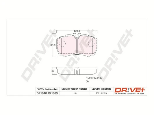 Brake Pad Set, disc brake DP1010.10.1059