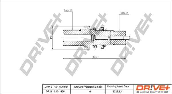 Joint Kit, drive shaft DP2110.10.1868