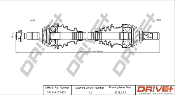 Drive Shaft DP2110.10.0503