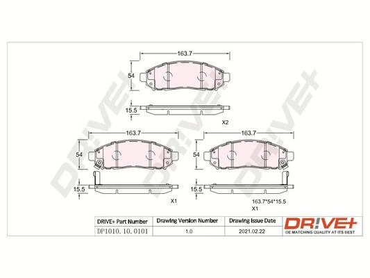 Brake Pad Set, disc brake DP1010.10.0101