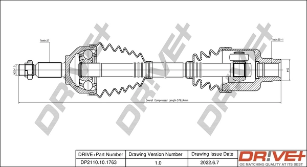 Drive Shaft DP2110.10.1763