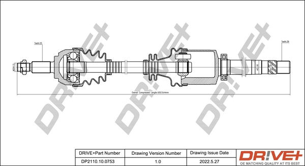 Drive Shaft DP2110.10.0753